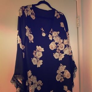 Floral dress with long sleeves